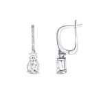 0.16 Karat Violet Taşlı Pırlanta Küpe