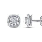 0.33 Karat Prenses Kesim Pırlanta Küpe