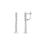 0.66 Karat Pırlanta Su Yolu Küpe