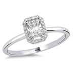 0.19 Karat Baget Pırlanta Yüzük