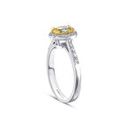 Pırlanta Sarı Violet Taşlı Yüzük