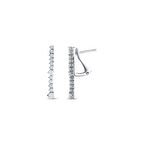 0.45 Karat Pırlanta Su Yolu Küpe