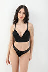 STORMED iç Giyim Kadın Bralet Dantelli Sütyen Takımı Siyah 1925