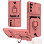 Samsung Galaxy S20 FE Kılıf Kamera Korumalı Standlı Kartlıklı Azn-Zuma