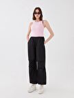 Kadın Beli Lastikli Düz Paraşüt Pantolon