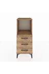Hyperion Komodin Tek Raflı 3 Çekmeceli 44x44x106 Çam-Çam