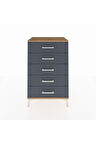 Hyperion Komodin 5 Çekmeceli 60x44x96 Çam-Antrasit