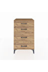 Hyperion Komodin 4 Çekmeceli 60x44x96 Çam-Çam