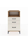 Hyperion Komodin Tek Raflı 3 Çekmeceli 60x44x106 Çam-Aytaşı