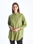Düz Uzun Kollu Kadın Gömlek Tunik