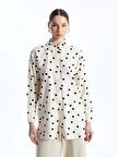 Puantiyeli Uzun Kollu Kadın Gömlek Tunik
