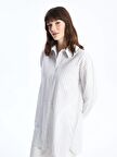 Çizgili Oversize Kadın Gömlek Tunik