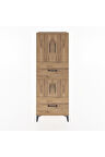 Hyperion Dolap 3 Raflı 2 Çekmeceli 4 Kapaklı 60x44x163 Çam-Çam