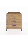 Kronos Şifonyer 3 Çekmeceli 88x59x96 Çam-Çam