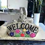 Tavşanlı Welcome Biblo Bej (26x24cm)