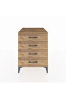 Kronos Komodin 4 Çekmeceli 60x59x80 Çam-Çam
