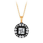 0.14 Karat Baget Taşlı Elmas Kolye