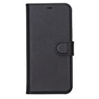 Apple iPhone 13 Pro Uyumlu Deri Cüzdanlı Kılıf Liluri G1 Siyah