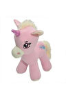 Sevimli Pembe Peluş Unicorn Pony At 40 Cm