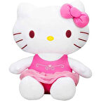 SUNMAN PELÜŞ OT180201-B HELLO KİTTY PEMBE ELBİSELİ KURDELELİ 50 CM