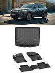 Sahler Toyota Corolla Cross 2022 ve Sonrası 4.5D Sahler Paspas ve 3D Rizline Bagaj  Havuzu Set