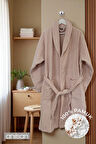 %100 Pamuk Pudra bornoz - Şalyaka Otel Bornozu, Spa Için Ideal, Günlük Kullanıma Uygun