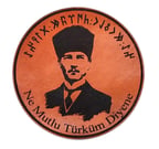 ATATÜRK Deri PEÇ  Ne Mutlu Türküm Diyene- Arma - Askeri Patch
