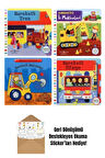Hareketli Tren+İş Makineleri+Makineler+İtfaiye + Okuma Sticker'ları