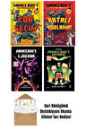Minecraft Zor Seçim + Hatalı Kodlama + Ejderha + Kayıp Günlük 4 Kitap Set + Okuma Sticker'ları