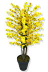 Yapay Ağaç Sarı Bahar Dalı 140 Cm Üretim Saksısı