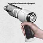 Şarjlı Mini El Süpürgesi, USB Şarj Edilebilir, 120W / 4000Pa, Çok Fonksiyonlu Mangal Üfleme
