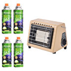 Orcamp Hota Portatif Soba Bej 4 Kartuşlu Set