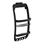 Asılabilir 3 Katlı Siyah Duş Rafı | Askılıklı Banyo Organizeri – Delmeden Montaj