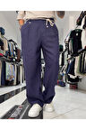 Keten Erkek Baggy Fit Kemerli Pantolon