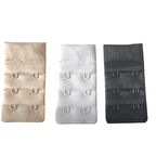 3 lü Sütyen Uzatma Agrafı | 3x2 Kancalı | 32mm | Siyah - Beyaz - Ten Rengi
