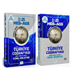 CBA Yayınları 2025 MEB AGS Türkiye Coğrafyası Konu ve Soru Bankası Seti 2 Kitap