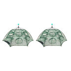 Şemsiye Balık Tuzağı 2 Adet 16 Göz Yengeç Kuş Balık Yakalama Tuzağı