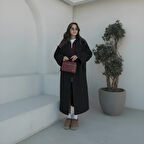 Kışlık Astarlı Detaylı Kadın Kaşmir Kaban