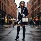 Kışlık Günlük Kaşe Kaşmir Kadın Kaban