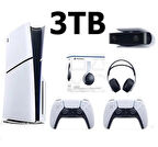Playstation 5 Slim Cd Edition 3TB +2.Dualsense Kol +Kamera+ 3D Plus Kulaklık