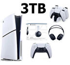 Playstation 5 Slim Cd Edition 3TB +3D Plus Kulaklık+ Şarj İstasyonu