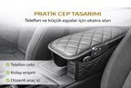 Hyundai Accent Admire Kapitoneli Araç Kolçak Kol Dayama Minderi Siyah SCR