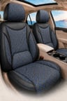Dacia Sandero 2008 ve Sonrası Araca Uyumlu Koton Kumaş Kapitone Bel Destekli Koltuk Kılıfı SoftCotton Serisi Mavi