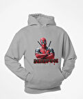 Deatpool baskılı unisex kapşonlu sweatshirt