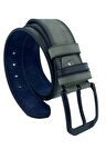 Haki Yeşil Süet Suni Deri Dikişli Model 4.5 cm.lik Unisex Spor Kemer - 4510-10