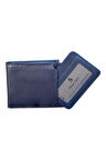 Lacivert Hakiki Deri Çıkarılabilir Kartlıklı Yatay Klasik Erkek Cüzdan - 3003-Laci