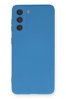 Newface Samsung Galaxy S21 Kılıf Nano içi Kadife Silikon - Mavi