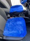 Yumuşak Tüylü Peluş Serme Oto Koltuk Koruyucu Minder Ön 2&amp;#39li Mavi