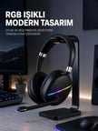 Kablosuz Bluetooth 5.0 Kulaklık RGB Işıklı Tasarım