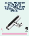 Krom Kaplamalı Çok Fonksiyonlu Musluk Başlığı | Paslanmaz Malzeme